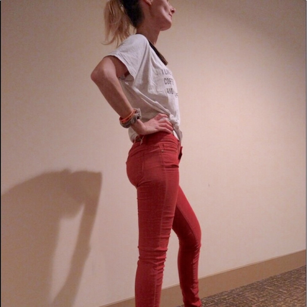 Paige Verdugo Ultra Skinny jeans Size 25 in Red